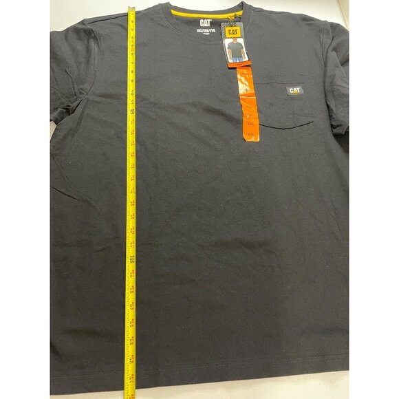 Caterpillar NWT Mens Black Short Sleeve Crew Neck Pocket T-Shirt, XXL, New - Picture 9 of 11